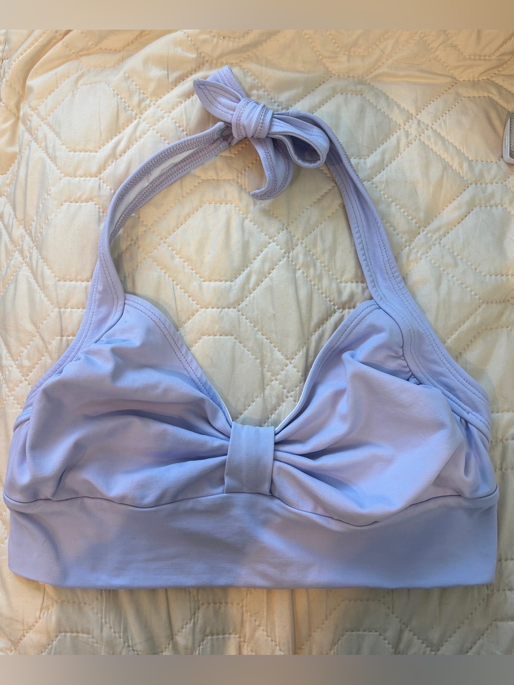PrAna Lavender Tie-Halter Bikini Top